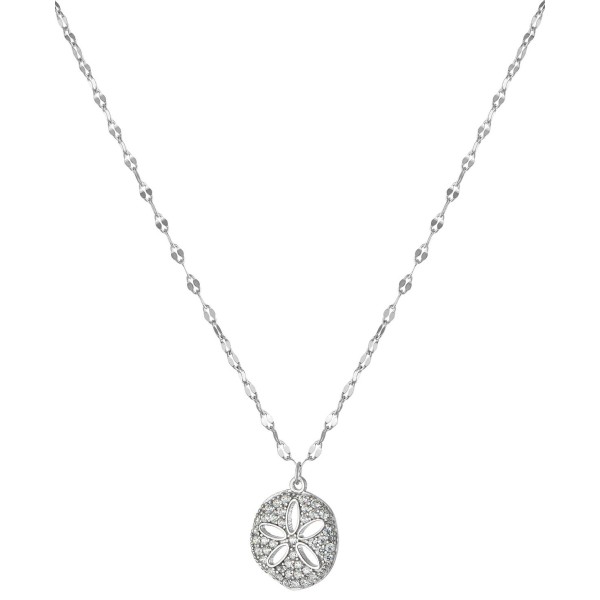 Cubic Zirconia Pendant Necklace, 16