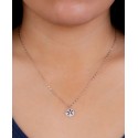 Cubic Zirconia Pendant Necklace, 16