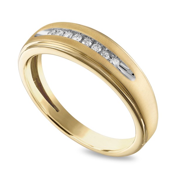 Men's Diamond Band (1/10 ct. t.w.) in 10k Yellow Gold or 10k White Gold