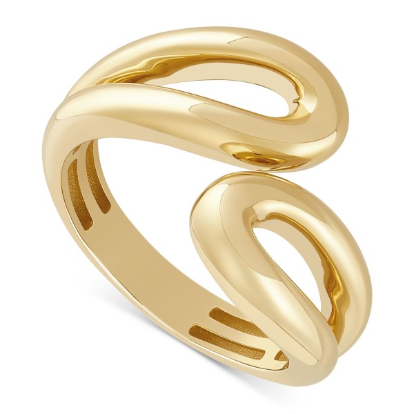 Polished Openwork Loop Bypass Ring in 10k Gold