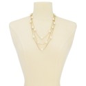 Gold-Tone Imitation Pearl Multi-Row Necklace, 20