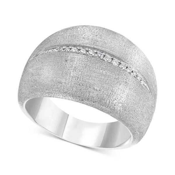 Diamond Satin Finish Statement Ring (1/20 ct. t.w.)