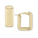 Bold Square Hoop Earrings Set in 14k Gold