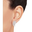 Cubic Zirconia Cluster Drop Earrings