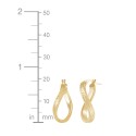 Textured Curved Oval Hoop Earrings in 10k Gold