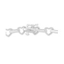 Diamond Heart Link Bracelet (1/6 ct. t.w.)