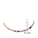 Cubic Zirconia Multi-Color Adjustable Rose Gold Plate Bracelet