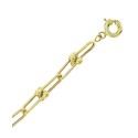 Polished U-Link Chain Bracelet in 10k Gold