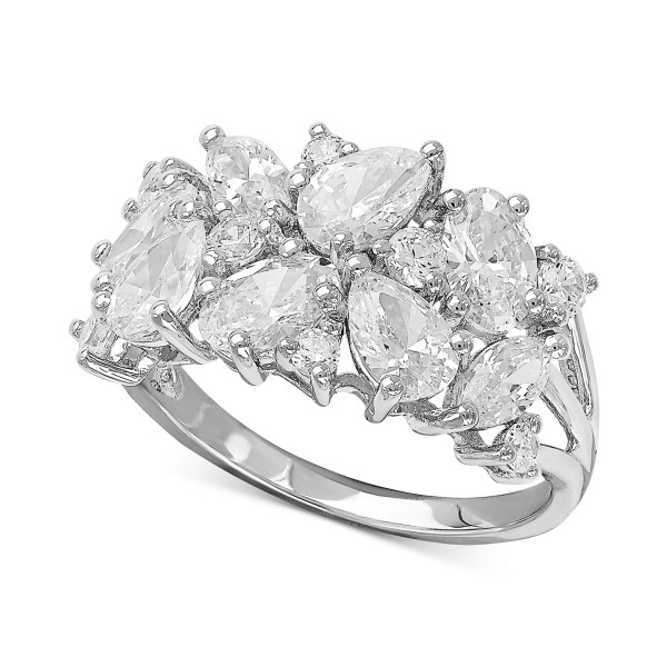 Cubic Zirconia Cluster Ring