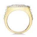 Men's Diamond Cluster Two-Tone Ring (1 ct. t.w.) in 10k Gold & White Gold