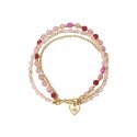 14K Gold Flash Plated Heart Bracelet