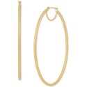 Oval Hoop Earrings in 14k Gold