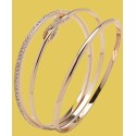 Gold-Tone 3-Pc. Set Pavé Infinity Bangle Bracelets