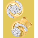 Diamond Love Knot Stud Earrings (1/4 ct. t.w.) in 14k Gold-Plated Sterling Silver