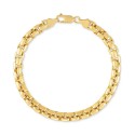 Rounded Box Link Chain Bracelet in 14k Gold-Plated