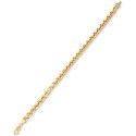 Rounded Box Link Chain Bracelet in 14k Gold-Plated