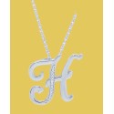 Diamond Accent Initial Pendant Necklace 18