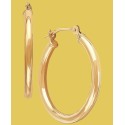 Polished Tube Hoop Earrings in 10k Gold, 4/5 inch