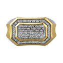 Men's Diamond Pavé Cluster Ring (1/5 ct. t.w.) & 18k Gold-Plate