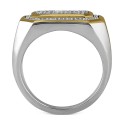 Men's Diamond Pavé Cluster Ring (1/5 ct. t.w.) & 18k Gold-Plate