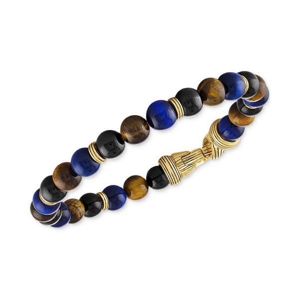 Multi-Stone Beaded Bracelet in 14k Gold-Plated