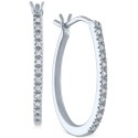 Diamond Oval Hoop Earrings (1/10 ct. t.w.)