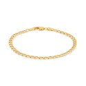 Children's Polished Hollow Curb Chain Bracelet in 14k Yellow Gold