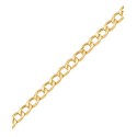 Children's Polished Hollow Curb Chain Bracelet in 14k Yellow Gold