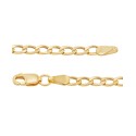 Children's Polished Hollow Curb Chain Bracelet in 14k Yellow Gold