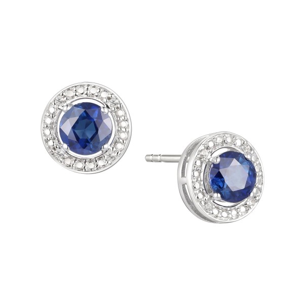 Sapphire (5/8 ct. t.w.) & Diamond Accent Stud Earrings