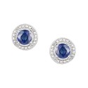 Sapphire (5/8 ct. t.w.) & Diamond Accent Stud Earrings