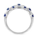 Sapphire (7/8 ct. t.w.) & White Sapphire (5/8 ct. t.w.) Multirow Ring