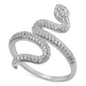 Cubic Zirconia Snake Ring