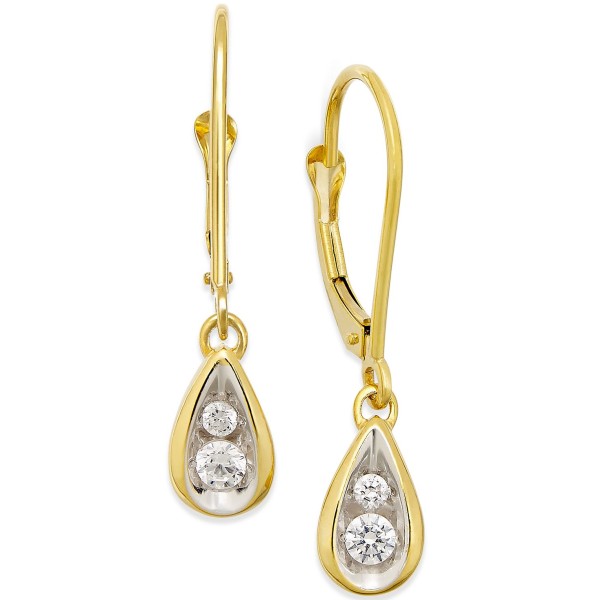 Diamond Teardrop Earrings (1/4 ct. t.w.) in 14k Gold