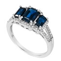 Created Sapphire (1-1/3 ct. t.w) and Created White Sapphire (1/8 ct. t.w) Ring