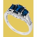 Created Sapphire (1-1/3 ct. t.w) and Created White Sapphire (1/8 ct. t.w) Ring