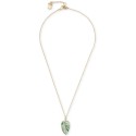 Gold-Tone Color Leaf Pendant Necklace, 17