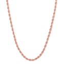 14k Rose Gold Diamond-Cut Rope Chain 18