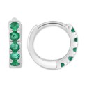 Emerald Small Huggie Hoop Earrings (1/4 ct. t.w.)