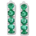 Emerald Small Huggie Hoop Earrings (1/4 ct. t.w.)