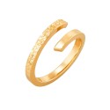 Polished Diamond Cut Bypass Ring in 10K Yellow Gold