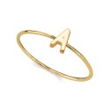 14K Gold-tone Initial Ring