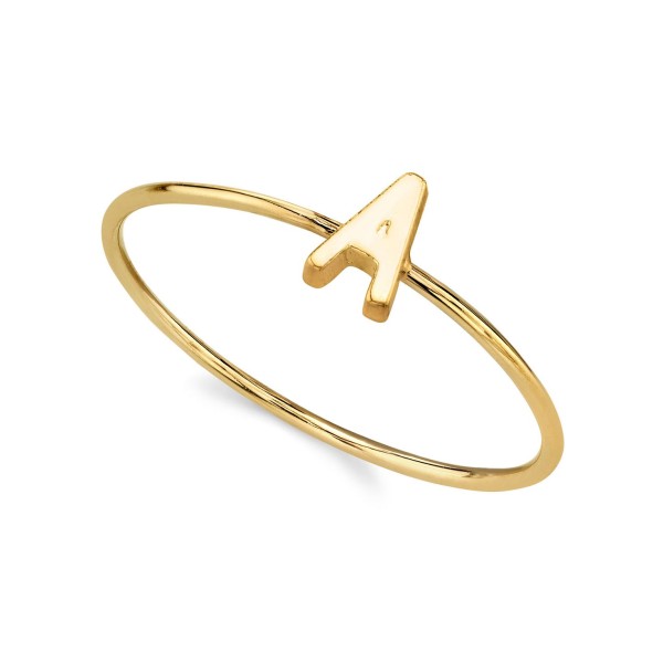 14K Gold-tone Initial Ring