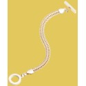 Gold-Tone Flat Chain Toggle Bracelet