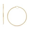 Polished Bridge Extra Large Hoop Earrings in 10k Gold (80mm)