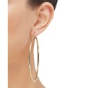 Polished Bridge Extra Large Hoop Earrings in 10k Gold (80mm)