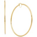 Polished Bridge Extra Large Hoop Earrings in 10k Gold (80mm)